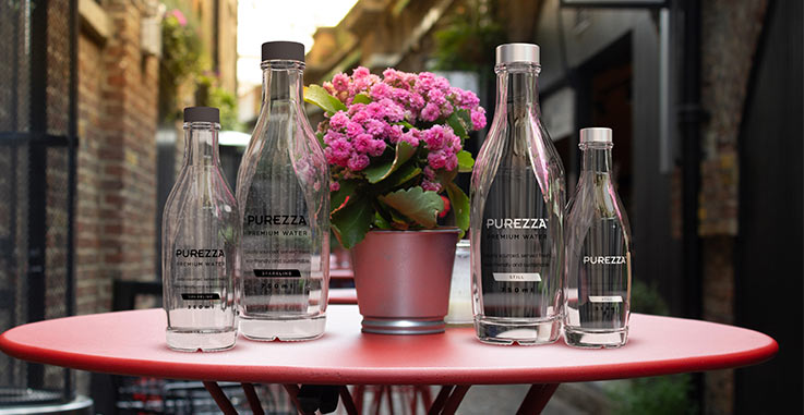 Purezza premium sparkling water bottles